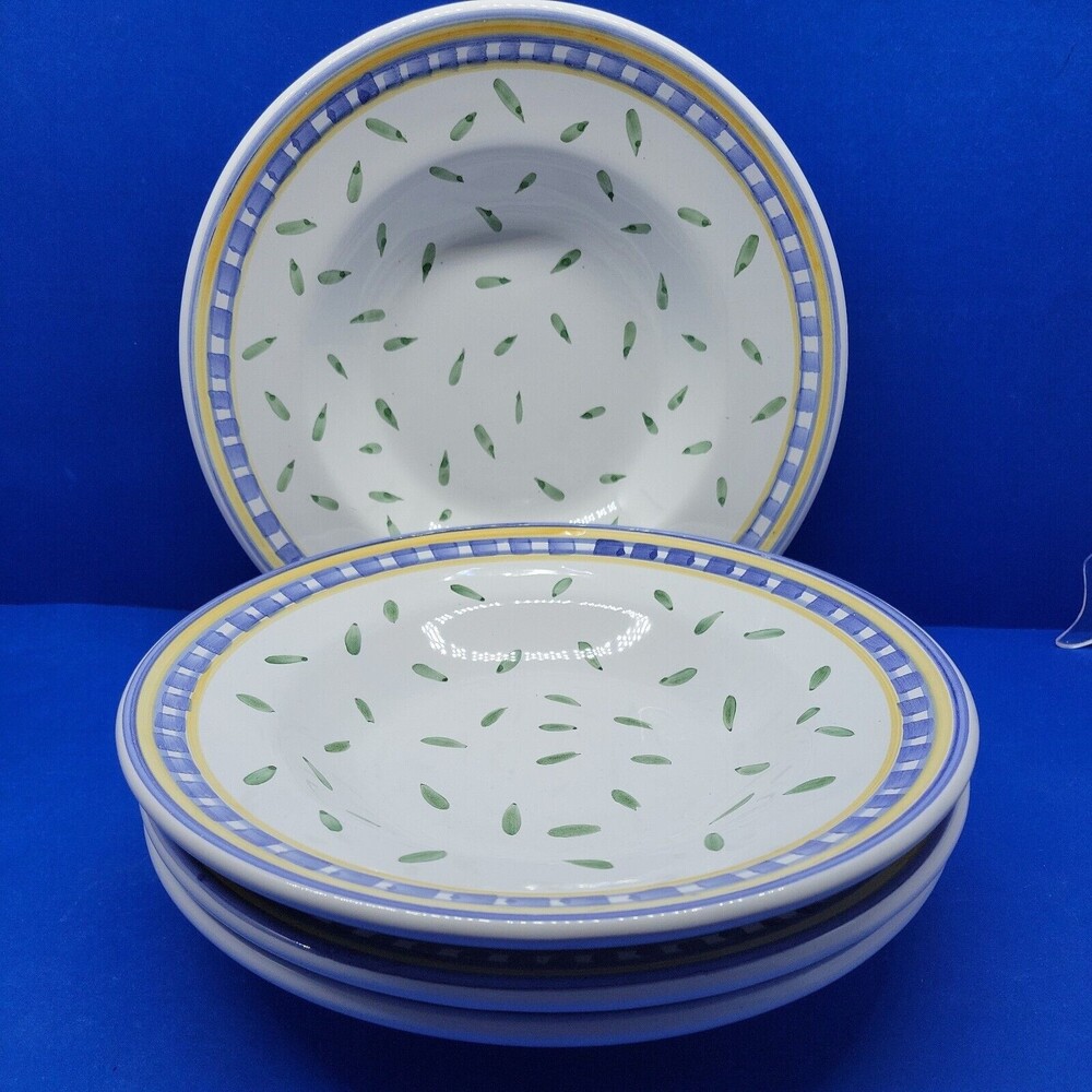 Williams Sonoma Tournesol Rimmed Soup Bowls Bundle Of 4 - Picture 2 of 8
